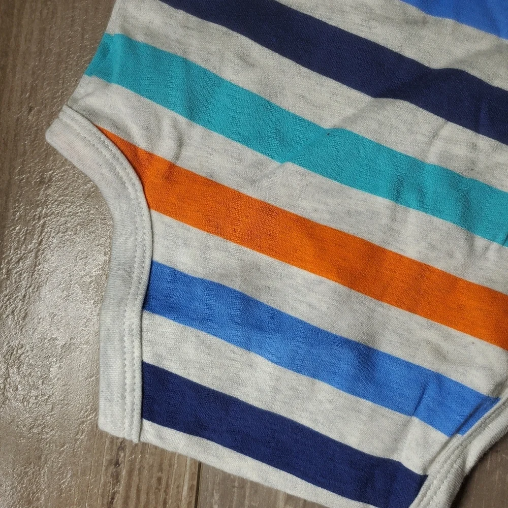 NWT Carter's Colorful Striped Polo Bodysuit Size 12m Baby Boy MSRP $20.00